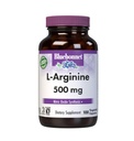 Bluebonnet Nutrition L-arginín 500mg, Free-Form Amino Acid, Nitric Oxide Precursor*, Soy-Free, Gluten-Free, Non-GMO, Kosher Certified, Vegan, 100 Rastlinné kapsule, 100 Servings, White