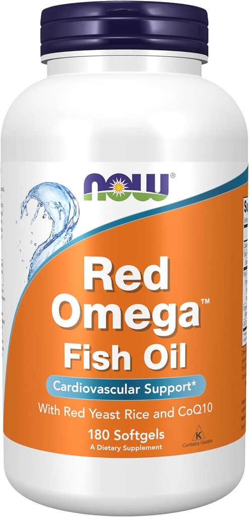 Teraz Foods Doplnky, Red OmegaTM s CoQ10 30 mg a Omega-3 rybí olej, Kardiovaskulárna podpora*, 180 Softgels