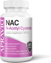 NAC Supplement (N-acetylcysteín) 600 mg, Antioxidant, Imunitná podpora, zdravie obličiek a pečene, 60 kapsúl