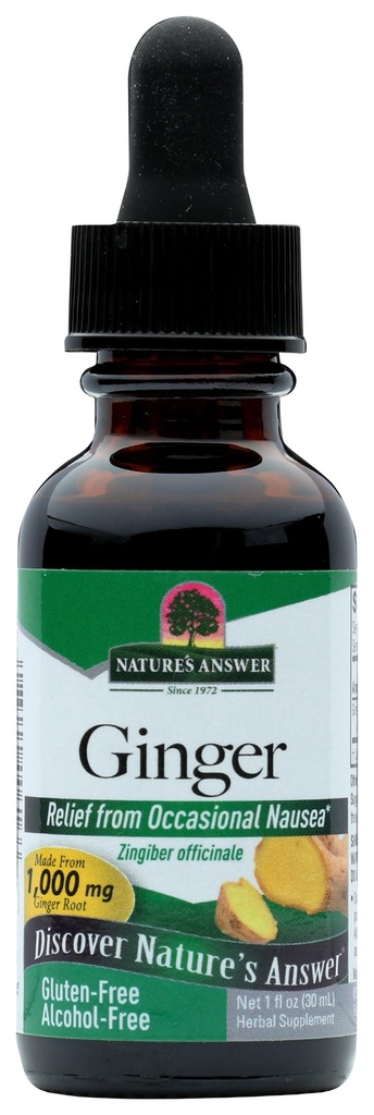 Nature's Answer Alkohol-free Ginger Root, 1-Fluid Ounce 