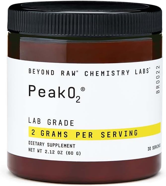 BEYOND RAW Chemistry Labs Peak 02 prášok, poskytuje vytrvalosť počas tréningu, 30 slúži