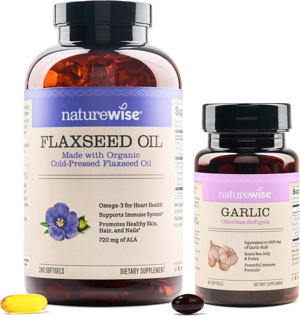 NatureWise Organic Lawseed Oil Max 720mg ALA 