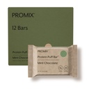 ProMix Nutrition Protein Puff Bary - Mätová čokoláda- marshmallow Crispy Treat - Veľká chuť a zdravie na Go Snack - vysoký proteín a nízka kalórií - bez lepidla, sóje, a kukurice - 12 Bary