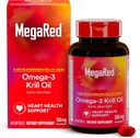 Omega-3 krilový olej 350mg softgels, MegaRed (60 Počet vo fľaši), EPA & DHA Omega-3 mastné kyseliny bez rybej dochuťou Na rozdiel od rybieho oleja, obsahuje antioxidant Astaxant