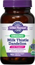 Oregon's Wild Harvest Certified Organic Milk Thitle Dandelion Capsulas Liver Support Extract Štandardizovaný na 80% Silymarin, 90 Počet