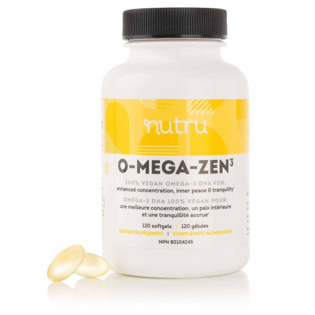 O-Mega-Zen3 Vegan Omega 3 DHA Supplement - 400 mg DHA Esenciálne mastné kyseliny - Carragenan Free - Premium Alternative Algal Based Fish Oil Supplement - 120 Softgels