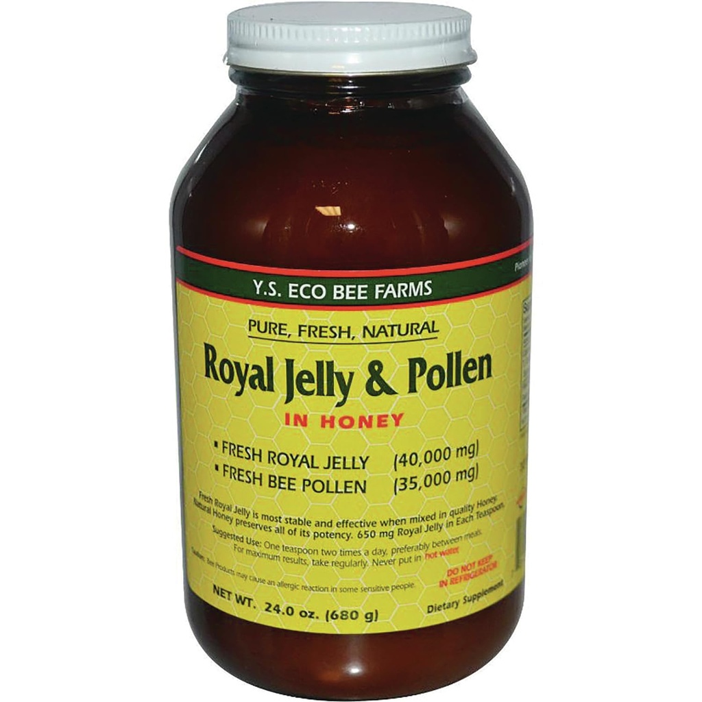 Fresh Royal Jelly + Bee Pollen, Med Mix - 40 000 mg YS Eco Bee Farmy 24.0 oz.