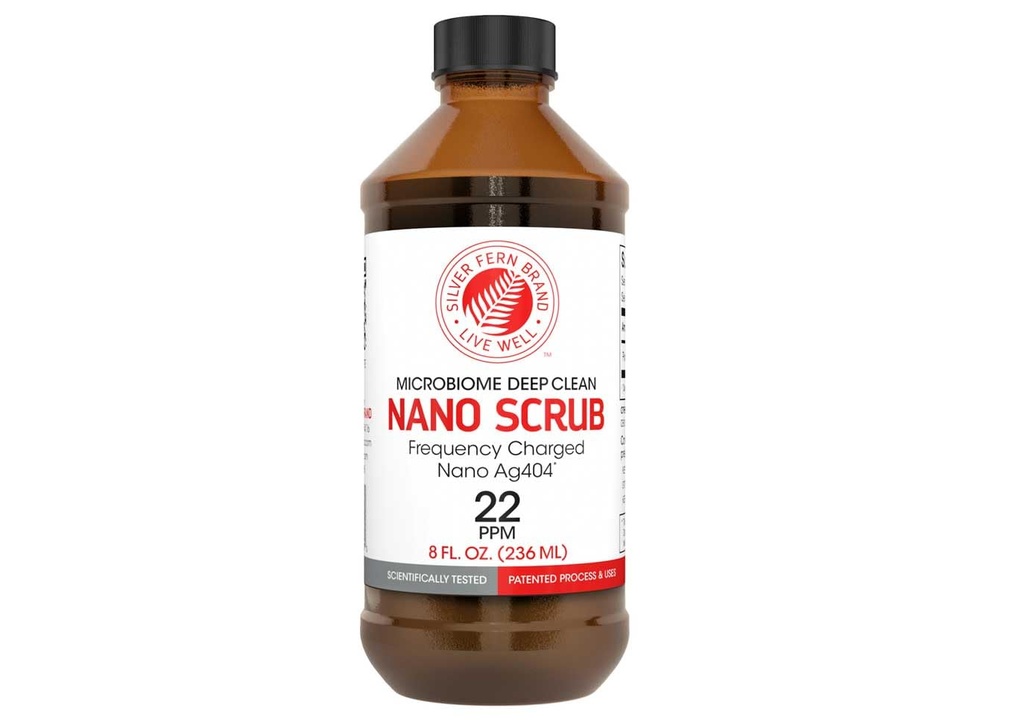 Nano Scrub by Silver Fern Brand - 1 fľaša - 48 Slúži - Frekvencia Aktivovaná Nano Ag4O4 - Liquid