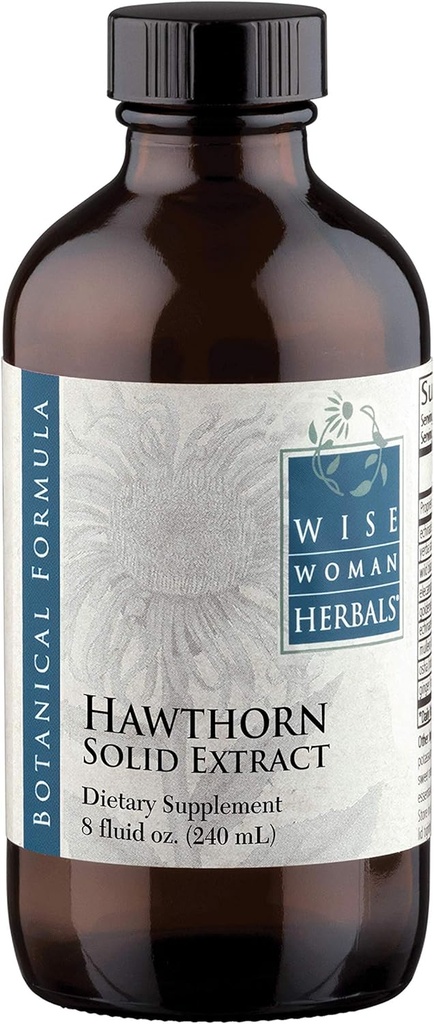 Múdre bylinné byliny Hawthorn Berry Tuhý extrakt 4:1, Alkohol-Free Extra sila, Podporuje zdravý obeh, Antioxidačná ochrana, Bylinné Kardiovaskulárne podpora, 8 Fl Oz