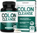 Colon Cleans & Detox 15 Day Gut Cleans (30 Gróf) Intestinálne Čistiace pilulky a probiotiká pre nežné laxatívum a úľavu od čriev pre žalúdočné výplachy - Tretia strana testované, Vegan, non-GMO - Made in USA