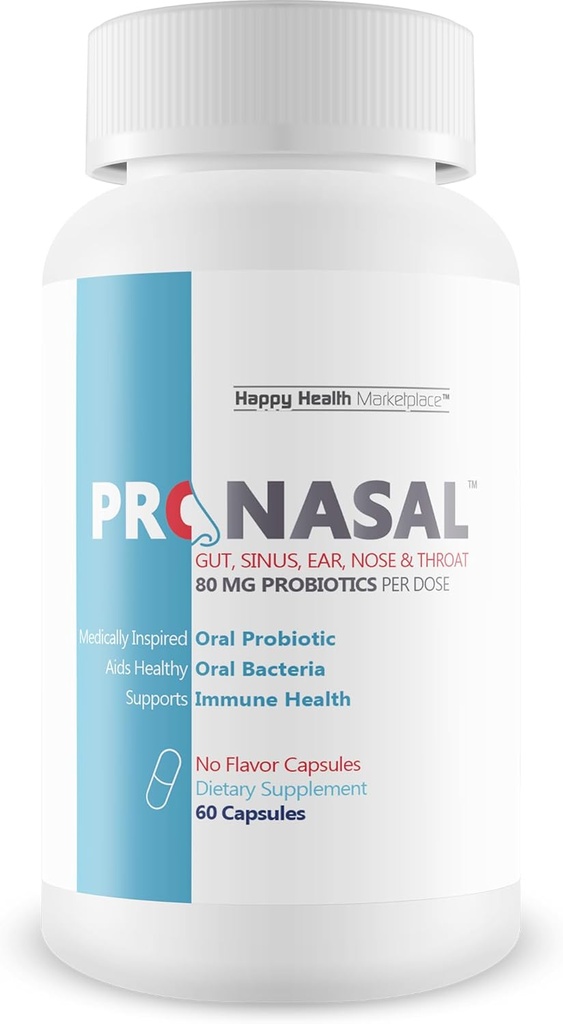 Pro Nasal - Naše najlepšie Sinus podpora Supplement - Ušné hrdlo Probiotiká - Sinus Probiotic for Natural Sinus Support - Orálne probiotiká pre ústa zlý dych - Suchý Mouth Probiotic - Probiotický Sinus