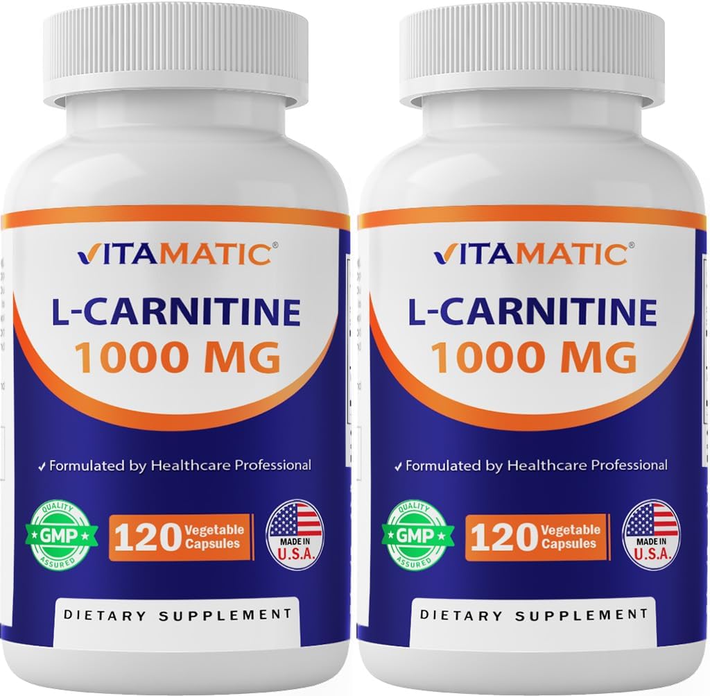 Vitamatický L-karnitín Fumarát 1000 mg - 120 Rastlinné kapsuly (2 fľaše)