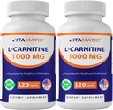 Vitamatický L-karnitín Fumarát 1000 mg - 120 Rastlinné kapsuly (2 fľaše)
