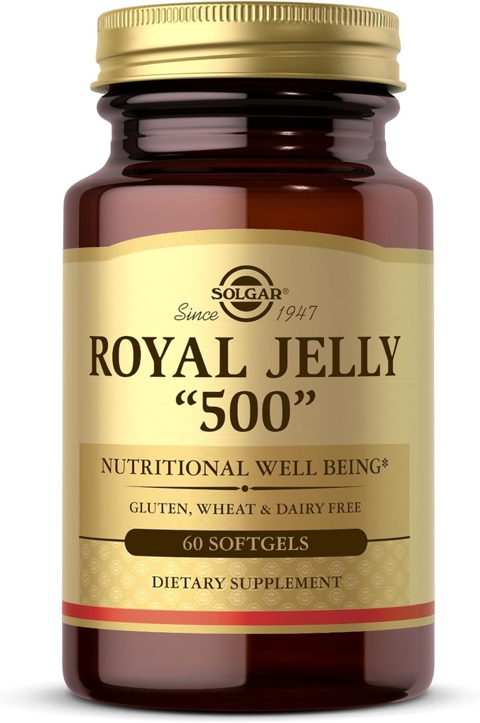 Solgar Royal Jelly "500" - 60 Softgels - bezlepkové, bez mliečnych výrobkov - 60 Servisov