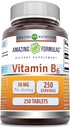 Amazing Formulates Vitamín B6 Pyridoxín 50mg 250 Tablety Doplnok 