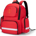 Trunab prvý respondent taška Trauma batoh prázdny, medicínske núdzové kits úložisko skok taška balíček pre EMT, EMS, polícia, hasiči, bezpečnostné dôstojníci - patentovaný dizajn červená