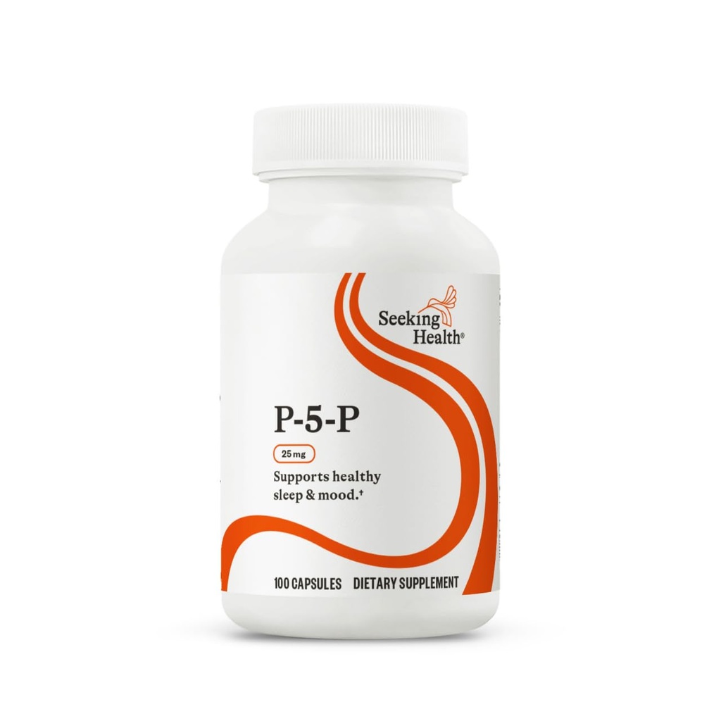 Hľadanie zdravia P-5-P (Pyridoxal 5-fosfát) - Podpora imunitného zdravia a metabolizmu homocysteínu - Podpora výroby energie s biologicky dostupným vitamínom B6-25, 100 kapsúl