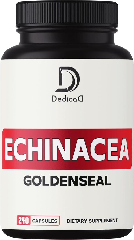 1000mg Echinacea Goldenseal Kapsule- 240 Počet 4 mesiacov Zásoba - Support Immune System, Well- Being & Overal Health