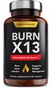 Vitamín Bounty Advanced Termogénny spaľovač tukov pre mužov a ženy - spáliť X13 Chudnutie doplnok s 13 Výkonnými zložkami - metabolizmus Booster, Energy & Apetite Control - 60 Kapsule