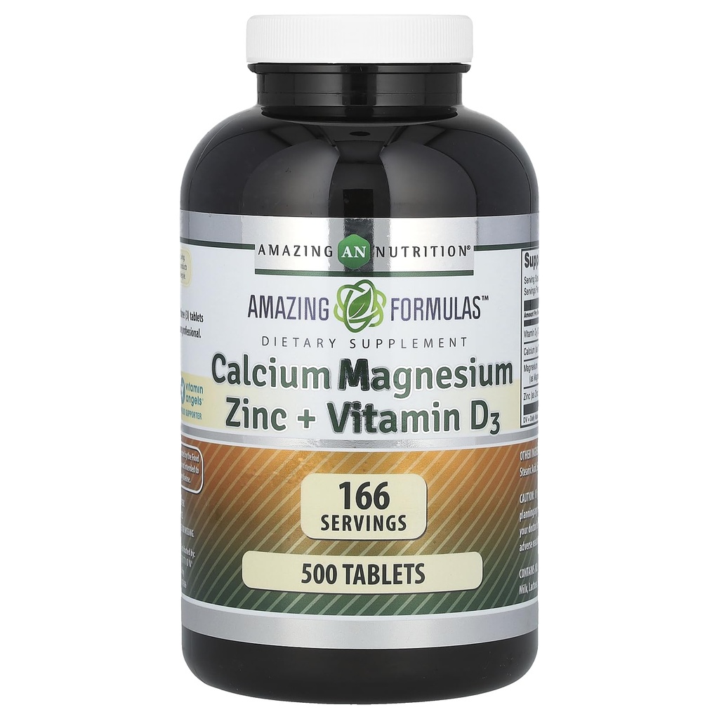 Amazing Formulas Calcium Magnézium Zinok + Vitamín D3 doplnok 