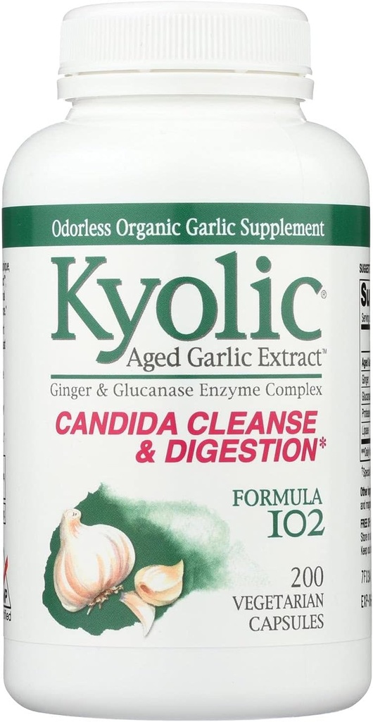 Kjolic #102 Cesnak W/Enzyme Veg 200 Cap