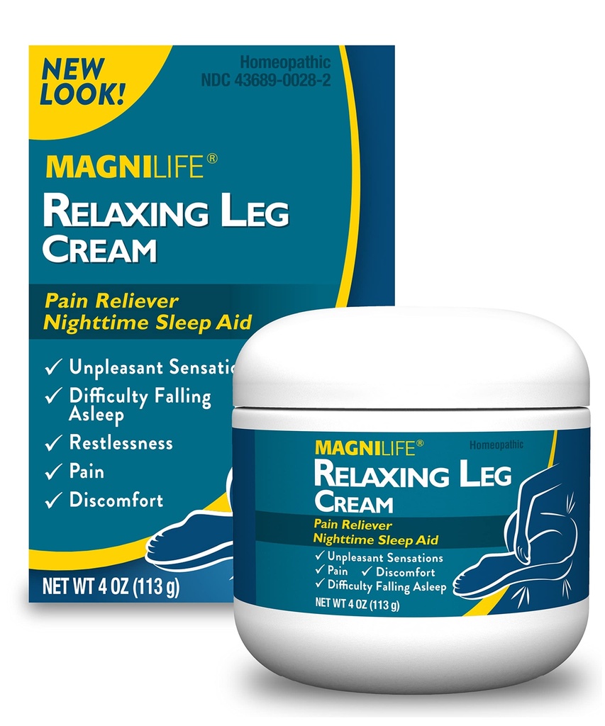 MagniLife Relaxačný krém na nohy, nepokojné nohy, hlboká penetrácia Topické pre bolesť, Prirodzene Soothe Cramping, nepohodlie, a hodenie s levandule a horčík - 4oz