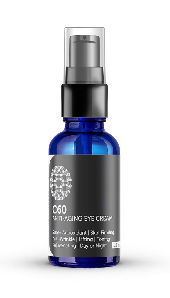 C60 Anti-Aging Eye Cream 30ml s Matrixyl 3000, Tripeptide-5, Hydrating Botanical Hyalurónová kyselina a vitamín C pre mužov a ženy vyrobené s organickými zložkami