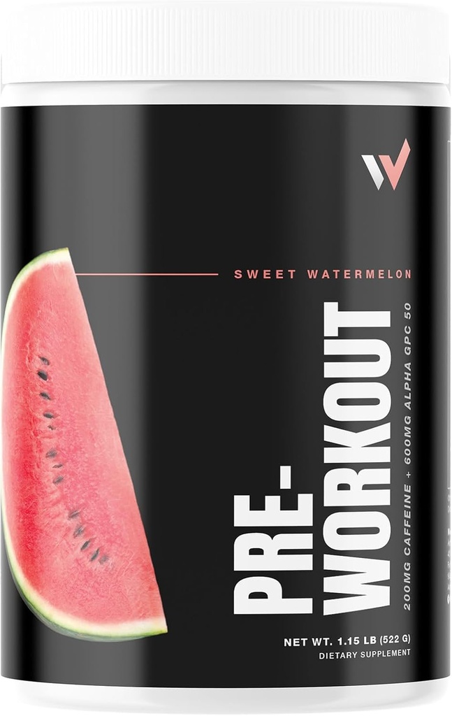 Peak Performance Najlepšie pred tréningom Powder: Energizing Blend with l theanine, Beta-Alanine, Betaine Anhydrous, Alpha GPC & B-Vitamins - Sugar-free for Men & Women - Sweet Watermelon Flavor
