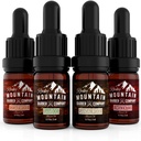 Rocky Mountain Barber Company Beard Oil Sample Size Pack - 4 Unikátne medvedí olej odrody (0,17 oz každý) - Cedarwood, Sandalwood, Bambus & Unscented 
