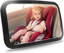 Shynerk Baby Car Mirror, Bezpečnostné auto Sedadlo Zrkadlo pre zadné tvár dieťaťa so širokým kryštálovým čistým výhľadom, Shatterproof, 360° Rotácia, Crash Testovaný a Certified