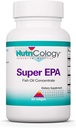 Nutricology Super EPA - Omega 3 Supplement, Fish Oil Concentration, EPA, DHA, Omega 3 Mastné kyseliny, Trvalo dostupné sardely, Softgels - 60 Počet