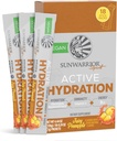 Sunwarrior Hydration Powder Electrolyte Packets Powder B12 Elderberry | Juicy Pineapple Flavored 18 Stick Packs 126g Pouch | Vegan and Plant-Based Sugar Free