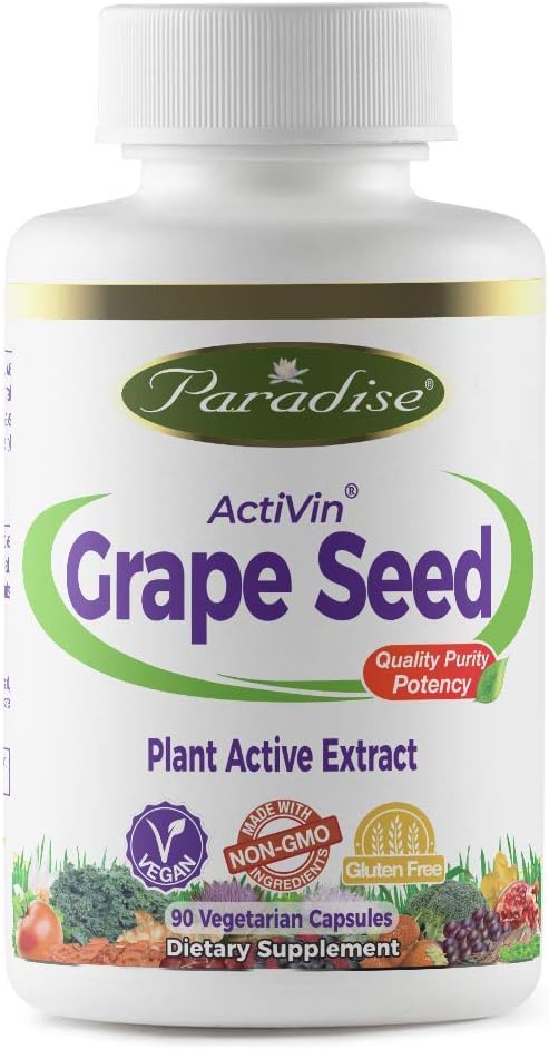 Rajové byliny Vegetariánske kapsule, Activin Grape Seed with Amla, 90 Count