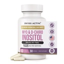 Švajčiarsky Activa+ Labs Myo Inositol Supplement & D-Chiro Inozitol Supplement - Premium Hormone Balance for Women & PCOS Supplements - Regulovať Menstrual Cycle - Ovarian Support - 30 dní dodávky