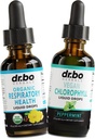Lung Detox Respiratory Health Drops & Chlorofyl Liquid - Organic Respiratory Supplements Herbal Lung Clease Mullein for Lungs Bronchial Support - Chlorofyl Drops Odor Cleaning Internal Deodorant