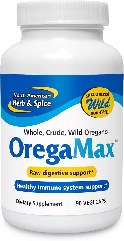 SEVERNÁ AMERICKÁ HERB & SPICE OregaMax - 90 Vegi Caps - Balenie po 3 - Zdravé trávne a imunitné podpora - Oreganol P73 Oregano olej doplnok s cesnakom a cibuľou - non-GMO - 270 Celkom služby