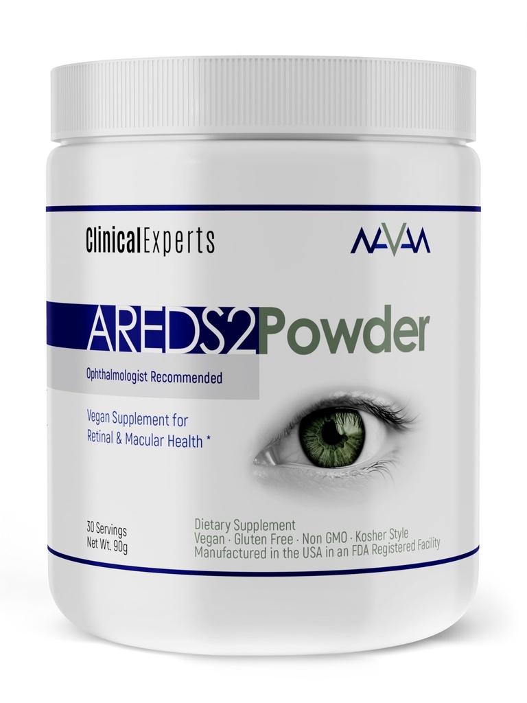 Navan AREDS 2 Prášok pre tých, ktorí nemôžu konzumovať tablety alebo softgels - Očné vitamíny a minerály - Lens Clarity & Retina Health od klinických odborníkov, lutein, Zeaxantin & Zinc Košer štýl, 30 Slúži