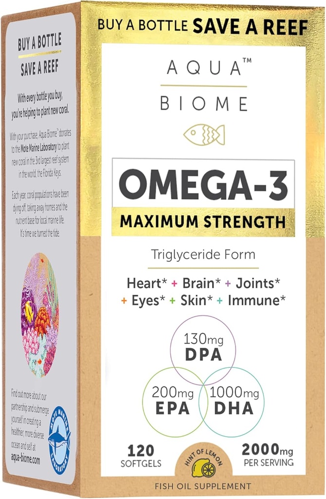 Enzymedica Maximálna sila High Potency Fish Oil, EPA DHA Omega 3 Supplement