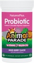 NaturesPlus Animal Parade Probiotic, Mixed Berry - 30 Chewables - Deti Digestion Supplement - Podporuje Gut Health & Immune Funkcia - Vegan, Gluten Free - 30 Služieb