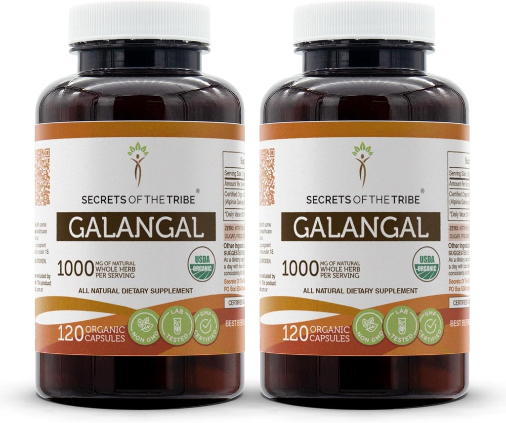 Tajomstvá Tribe Galangal USDA Organic 120 Kapsule (2 ks.)