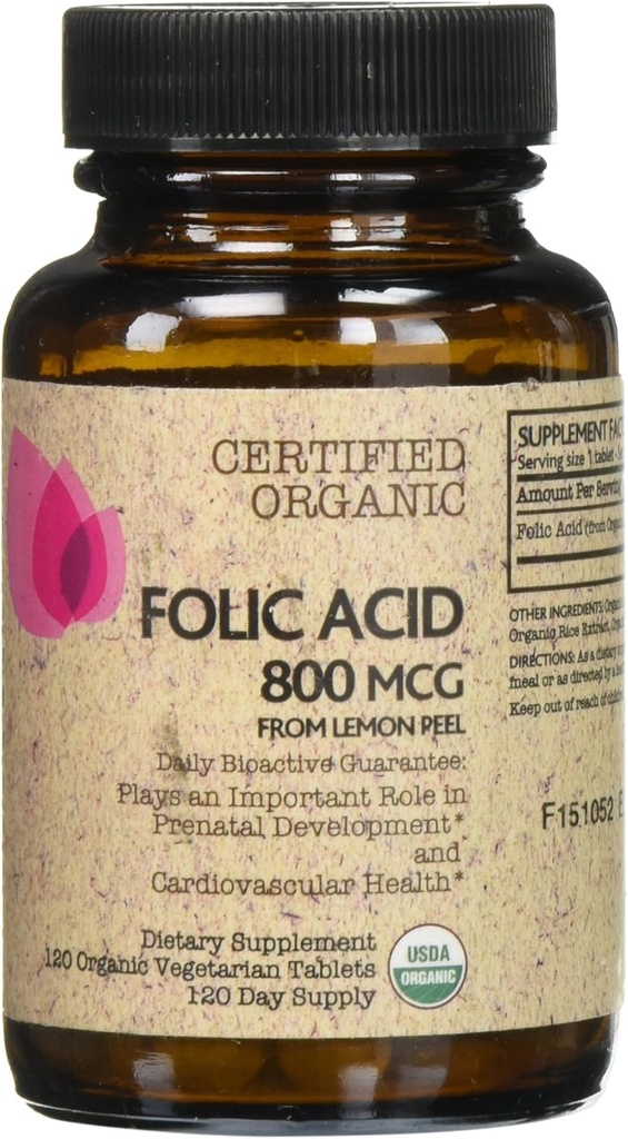 Futurebiotiká Certifikované organické kyseliny listovej - 120 tabliet