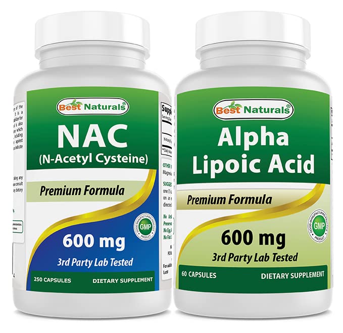 Najlepšie prírodné NAC 600 mg & Alpha Kyselina lipoová 600 mg