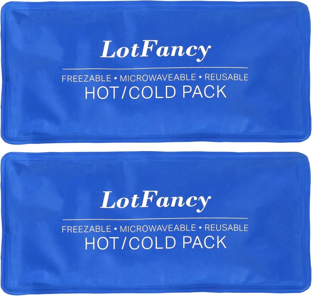 LotFancy ľadový balíček pre zranenia, balenie po 2, FSA HSA oprávnené, opakovane použiteľné horúce studené balenie pre liečbu, chladenie alebo vykurovanie Pad pre prvú pomoc, zadné rameno krku nohy bolesť úľava, 11 x 5 palcov