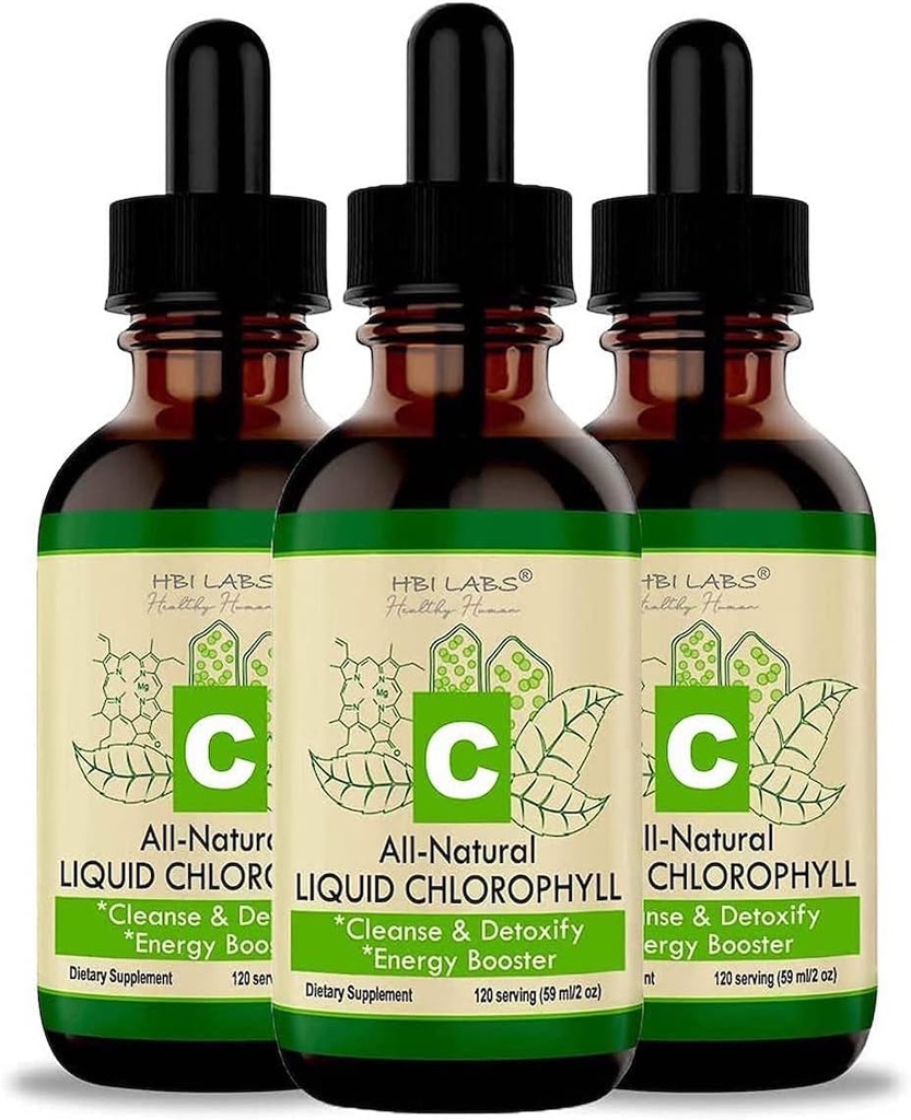 Chlorofyl Tekuté kvapky na vodu Prírodný koncentrát chlorofylu (3 balenia)