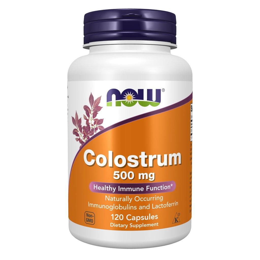 Teraz Foods Doplnky, Colostrum 500 mg, Prirodzene sa vyskytujúce imunoglobulíny a Lactoferrin, 120 Veg Kapsule