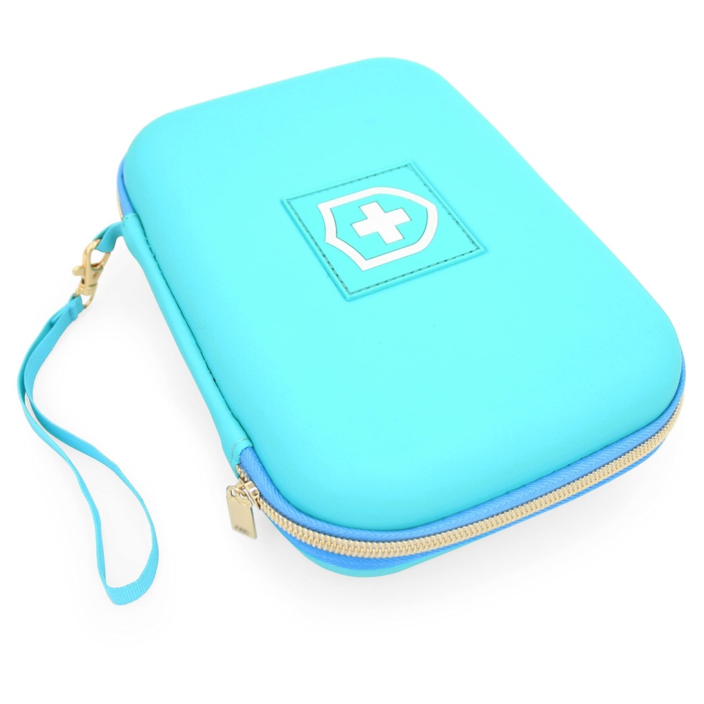 CASEMATIX 8" tyrkysový inhalátor Athma Case for Travel Fits Spacer, Maska a príslušenstvo, zahŕňa iba prípad