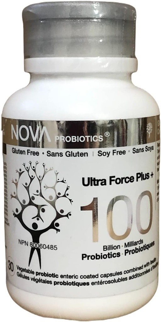 NOVA Probiotiká Multi-kmeň Ultra sila Plus+ 100 miliárd probiotiká na kapsule-30 VCaps