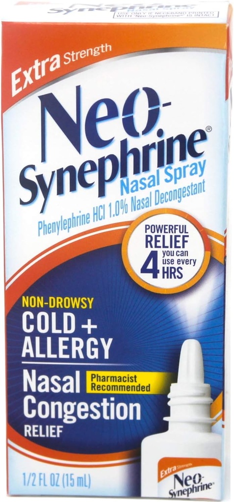 Neo-Synefrín nosový sprej , extra sila Formula, 0,50 Ounces každý (Value Pack of 3)