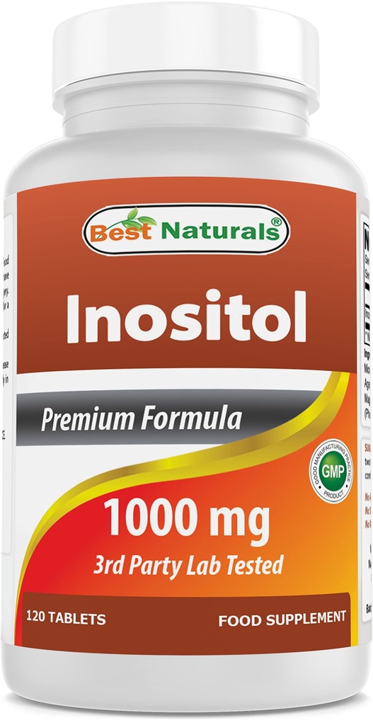 Najlepšie prírodné Inozitol 1000mg 120 tabliet - Tiež nazývaný vitamín B8