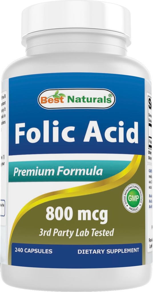 Najlepšie prírodné kyseliny listovej 800 mcg 240 Kapsule